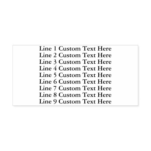 Tampons Encreurs Timbre en caoutchouc personnalisé de 9 lignes avec (Impression)