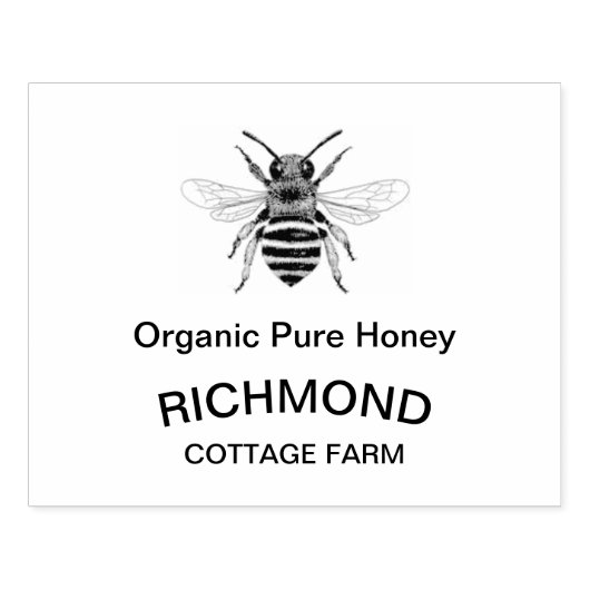 Tampons Encreurs Timbre en caoutchouc personnalisé - Miel pur bio (Impression)