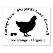 Tampons Encreurs Timbre en caoutchouc personnalisé - Oeufs à portée (Impression)