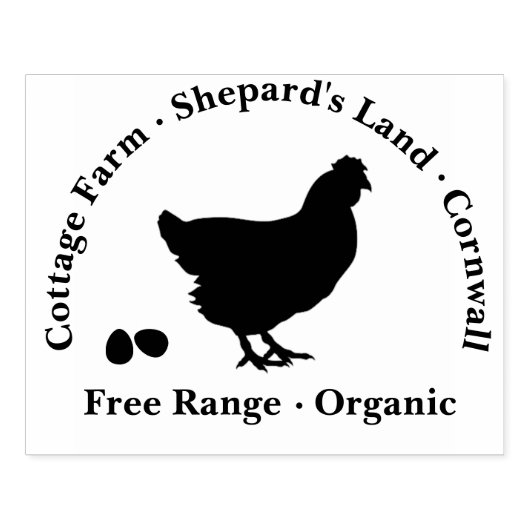 Tampons Encreurs Timbre en caoutchouc personnalisé - Oeufs à portée (Impression)