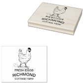 Tampons Encreurs Timbre en caoutchouc personnalisé - Oeufs frais (Tamponné)