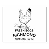 Tampons Encreurs Timbre en caoutchouc personnalisé - Oeufs frais (Impression)