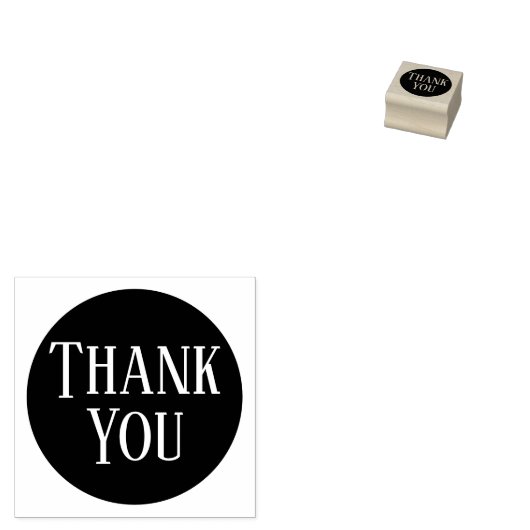 Tampons Encreurs Timbre en caoutchouc personnalisé simple Merci (Tamponné)