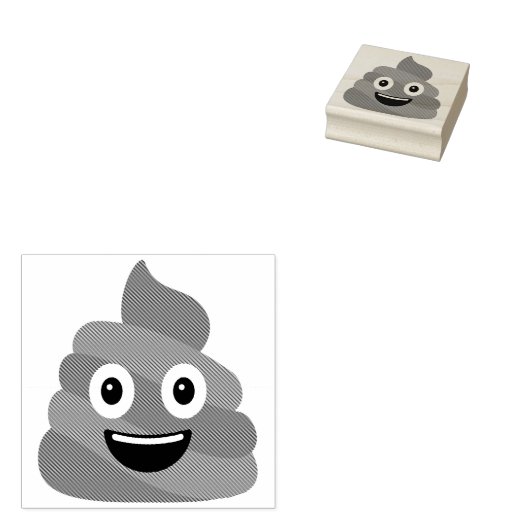Tampons Encreurs Timbre en caoutchouc Poop Emoji (Tamponné)