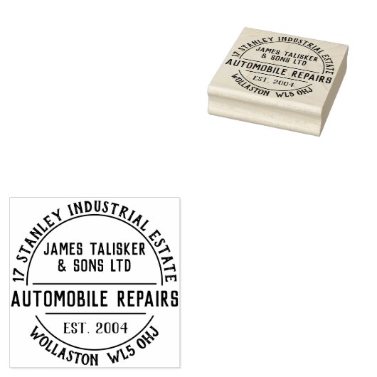 Tampons Encreurs Timbre en caoutchouc pour les réparations automobi (Tamponné)