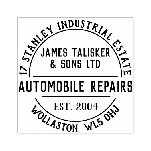 Tampons Encreurs Timbre en caoutchouc pour les réparations automobi (Impression)