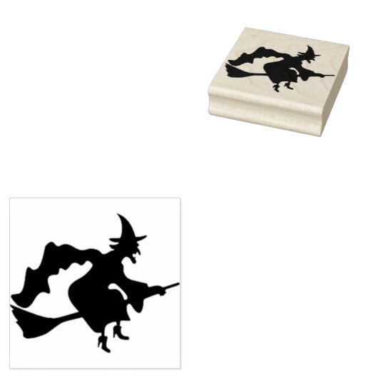 Tampons Encreurs Timbre en caoutchouc pour sorcière volante (Tamponné)