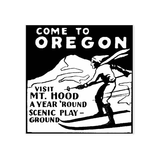 Tampons Encreurs Timbre en caoutchouc rétro voyage vinton Oregon (Impression)