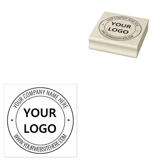 Tampons Encreurs Timbre en caoutchouc rond du logo d'entreprise per (Tamponné)