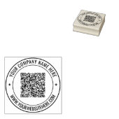 Tampons Encreurs Timbre en caoutchouc rond QR Code avec votre nom S (Tamponné)