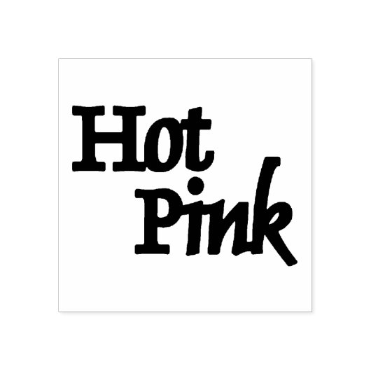 Tampons Encreurs Timbre en caoutchouc rose chaud avec poignée (Impression)