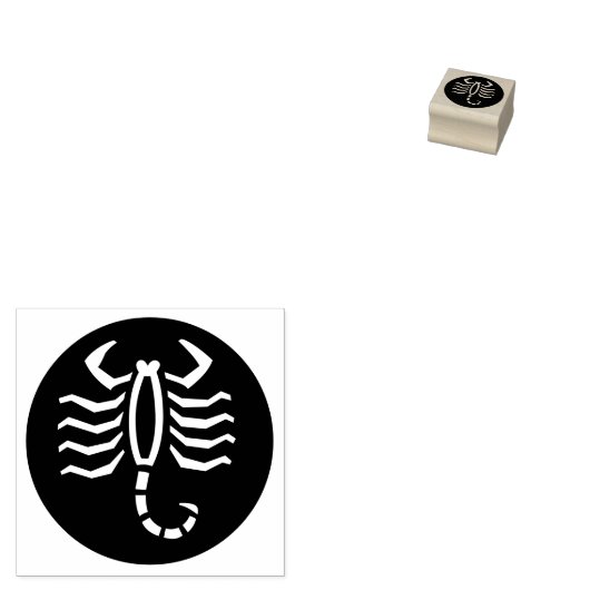 Tampons Encreurs Timbre en caoutchouc "Scorpio" (Tamponné)