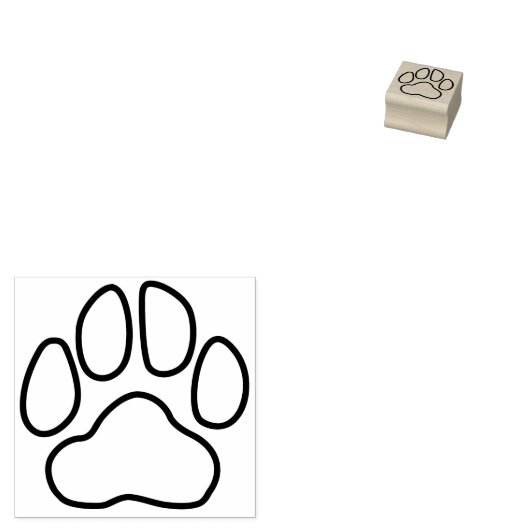 Tampons Encreurs Timbre en caoutchouc simple Empreinte de patte (Tamponné)