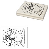 Tampons Encreurs Timbre en caoutchouc - Snowman (Tamponné)