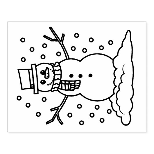 Tampons Encreurs Timbre en caoutchouc - Snowman (Impression)