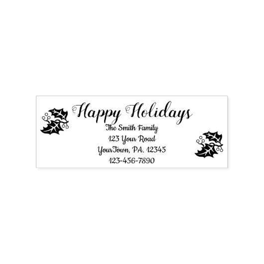 Tampons Encreurs Timbre en caoutchouc sur mesure Joyeux jours férié (Impression)