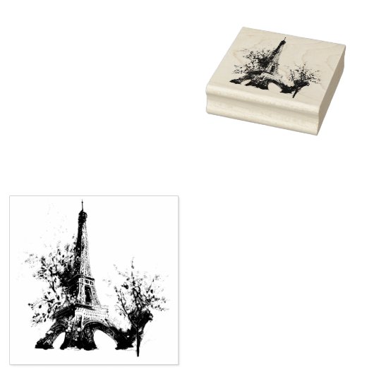 Tampons Encreurs Timbre en caoutchouc Tour Eiffel (Tamponné)