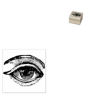 Tampons Encreurs Timbre en caoutchouc Vintage Eyeball rustique