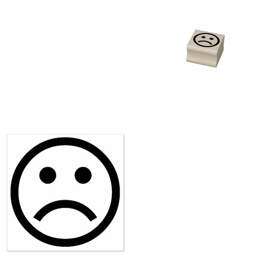 Tampons Encreurs Timbre en caoutchouc ☹ visage triste (Tamponné)