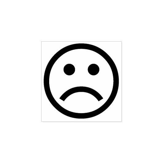 Tampons Encreurs Timbre en caoutchouc ☹ visage triste (Impression)