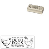 Tampons Encreurs Timbre en carton d'oeufs de poule et de coq (Tamponné)
