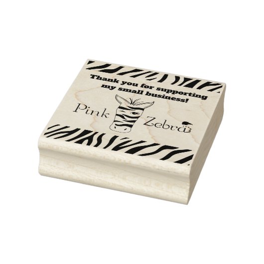 Tampons Encreurs Timbre en Merci rose Zèbre | Fournitures d'entrepr (Tampon)