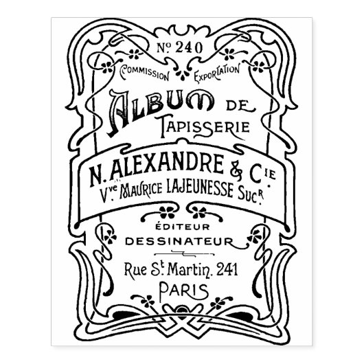 Tampons Encreurs Timbre Ephémère Art déco (Impression)