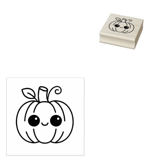 Tampons Encreurs Timbre et encre en caoutchouc Citrouille mignon :  (Tamponné)