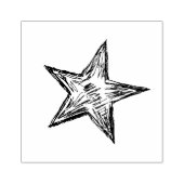 Tampons Encreurs Timbre Etoile crayon esquissé à la main (Impression)