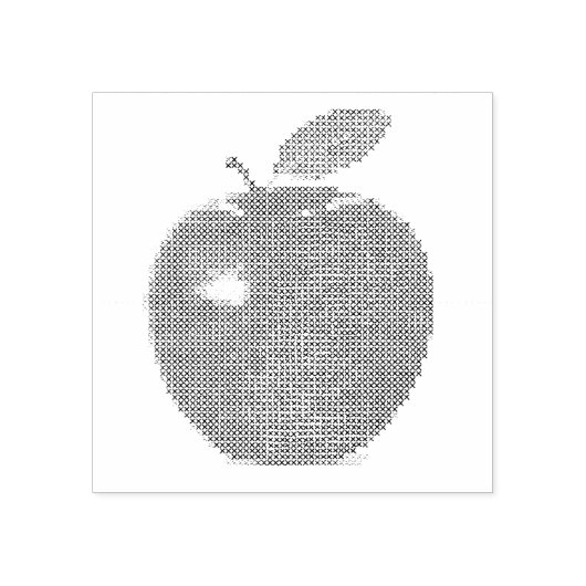 Tampons Encreurs Timbre Faux Cross Stitch Apple (Impression)