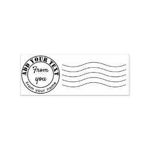 Tampons Encreurs Timbre Faux Postmark Ajouter Votre Texte Votre Nom