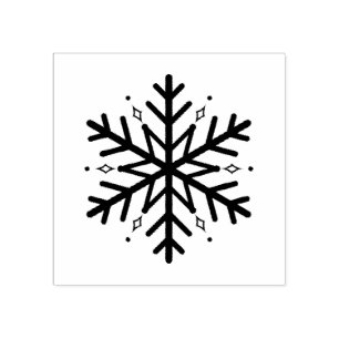 Tampons Encreurs Timbre flocon de neige d'hiver