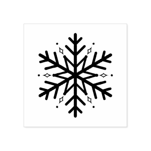 Tampons Encreurs Timbre flocon de neige d'hiver (Impression)