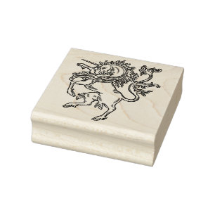 Tampons Encreurs Timbre héraldique 2,5 x 2,5" de licorne