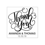 Tampons Encreurs Timbre Merci - Mariage + parti engagement (Impression)