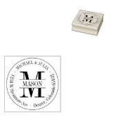 Tampons Encreurs Timbre Monogramme Arrondi Classique (Tamponné)