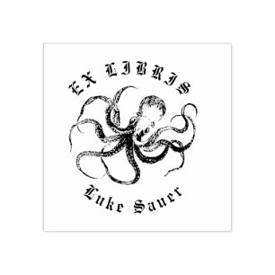 Tampons Encreurs timbre octopus ex libris