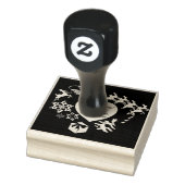 Tampons Encreurs Timbre père Noël Reindeer Heart Wood Art (Tampon)