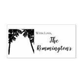Tampons Encreurs Timbre Personnalisé Plage Coucher de soleil Palm A (Impression)