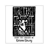 Tampons Encreurs Timbre plaque de bibliothèque de cerfs (Impression)