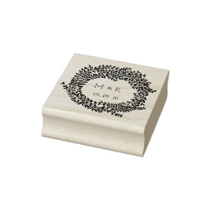 Tampons Encreurs Timbre pour mariage botanique de guirlande