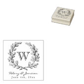 Tampons Encreurs Timbre pour mariage de couronne de monogramme (Tamponné)