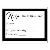 Tampons Encreurs Timbre pour mariage de RÉPONSE RSVP personnalisé - (Impression)