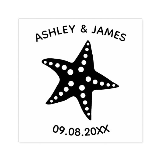 Tampons Encreurs Timbre pour mariage Starfish personnalisé pour les (Impression)