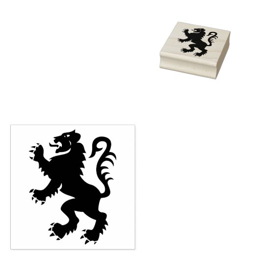 Tampons Encreurs Timbre rampant Lion (Tamponné)