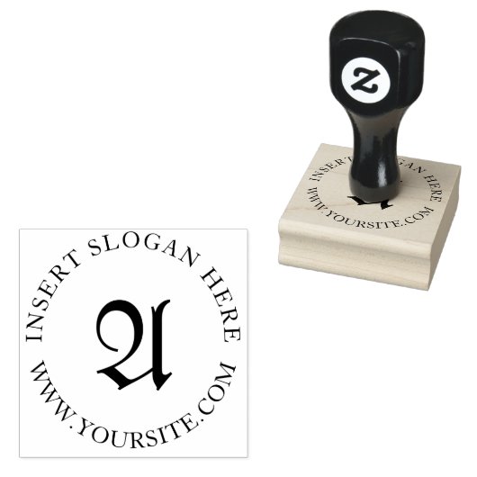 Tampons Encreurs Timbre rond en caoutchouc Monogramme professionnel (Tamponné)