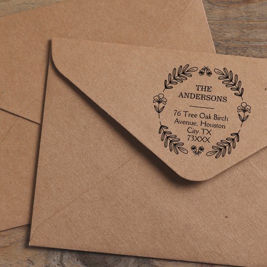 Tampons Encreurs Timbre Rustique Botanique