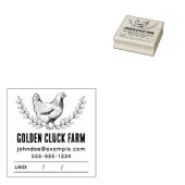 Tampons Encreurs Timbre Rustique Vintage Oeuf De Poulet (Tamponné)