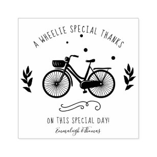 Tampons Encreurs Timbre spécial jour pour Merci de vélo mignon