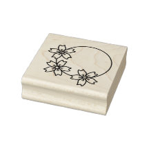 Timbre triple Cerclé Sakura (Fleurs de cerisiers)